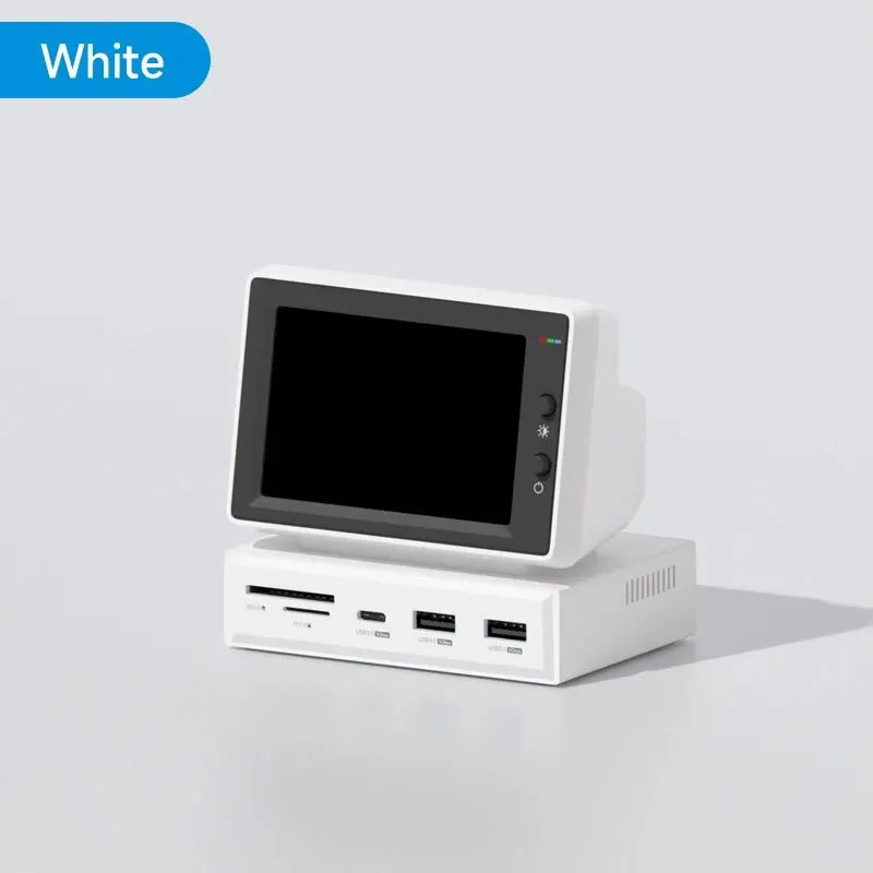 3.5'' IPS Mini PC Monitor – AIDA64 CPU RAM HDD Data Display Sub Screen with USB-C Hub for Laptop, PC & MacBook - SORAVA