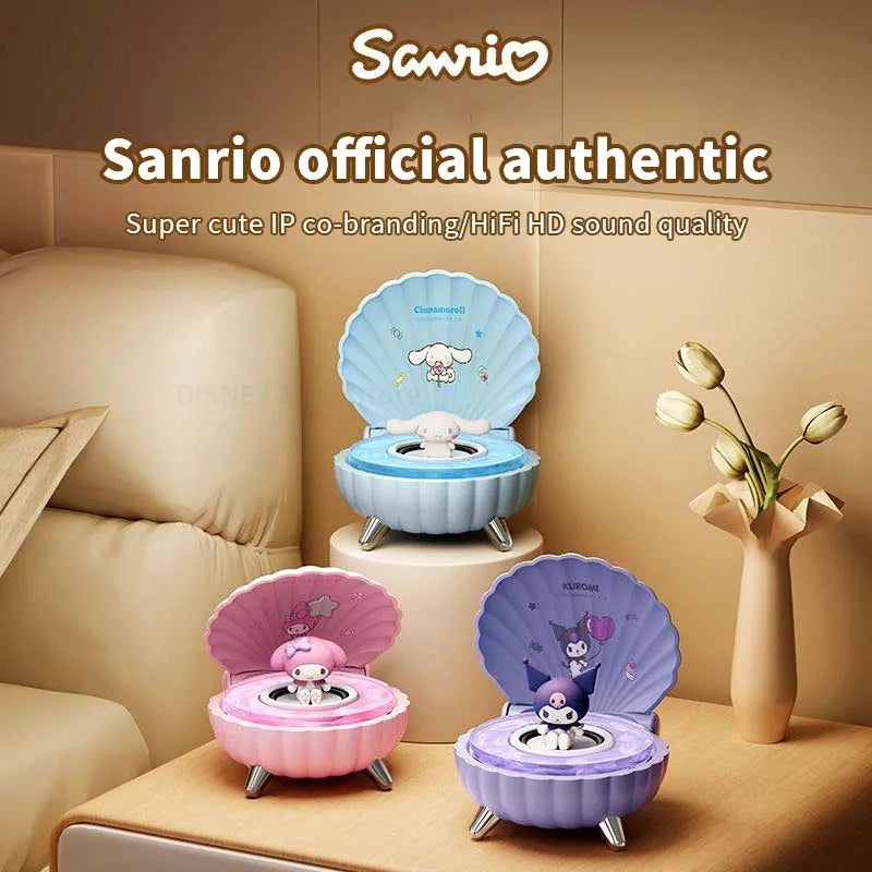 Sanrio Kuromi Mini Bluetooth Speaker – K39 Kawaii Wireless Portable Night Light, My Melody Shell Series, Perfect Anime Girl Gift - SORAVA