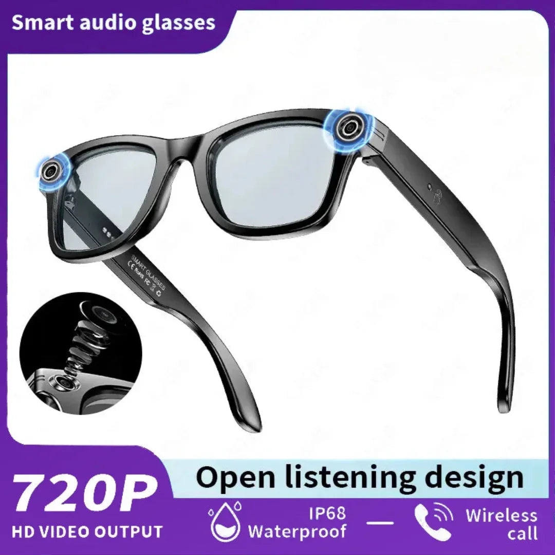AI Smart Glasses with 8MP Camera – Video Recording, 100+ Language Translation, Bluetooth Call & Music, Sunglasses for Men & Women 2025 - SORAVA