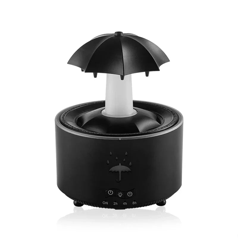 Cloud Rain Humidifier โ Raindrop Aroma Essential Oil Diffuser with Remote, Night Light & Desktop Water Drop Sound for Home - SORAVA