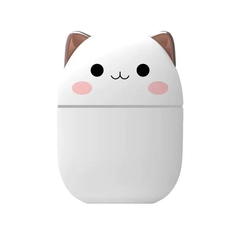 300ML Cute Cat Air Humidifier – Ultra-Silent USB Aromatherapy Mist Spray for Office, Bedroom, Car & Home with LED Cool Mist - SORAVA
