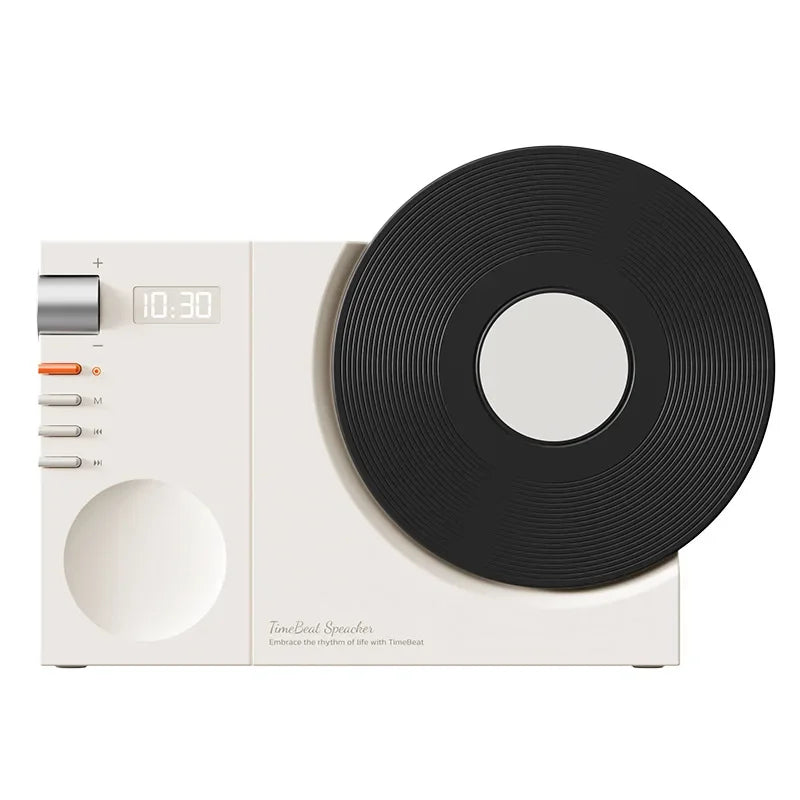 Mini Retro Bluetooth 5.3 Speaker – Wireless HiFi Music Box with AUX, TF Card, Clock Display & Retro Sound - SORAVA