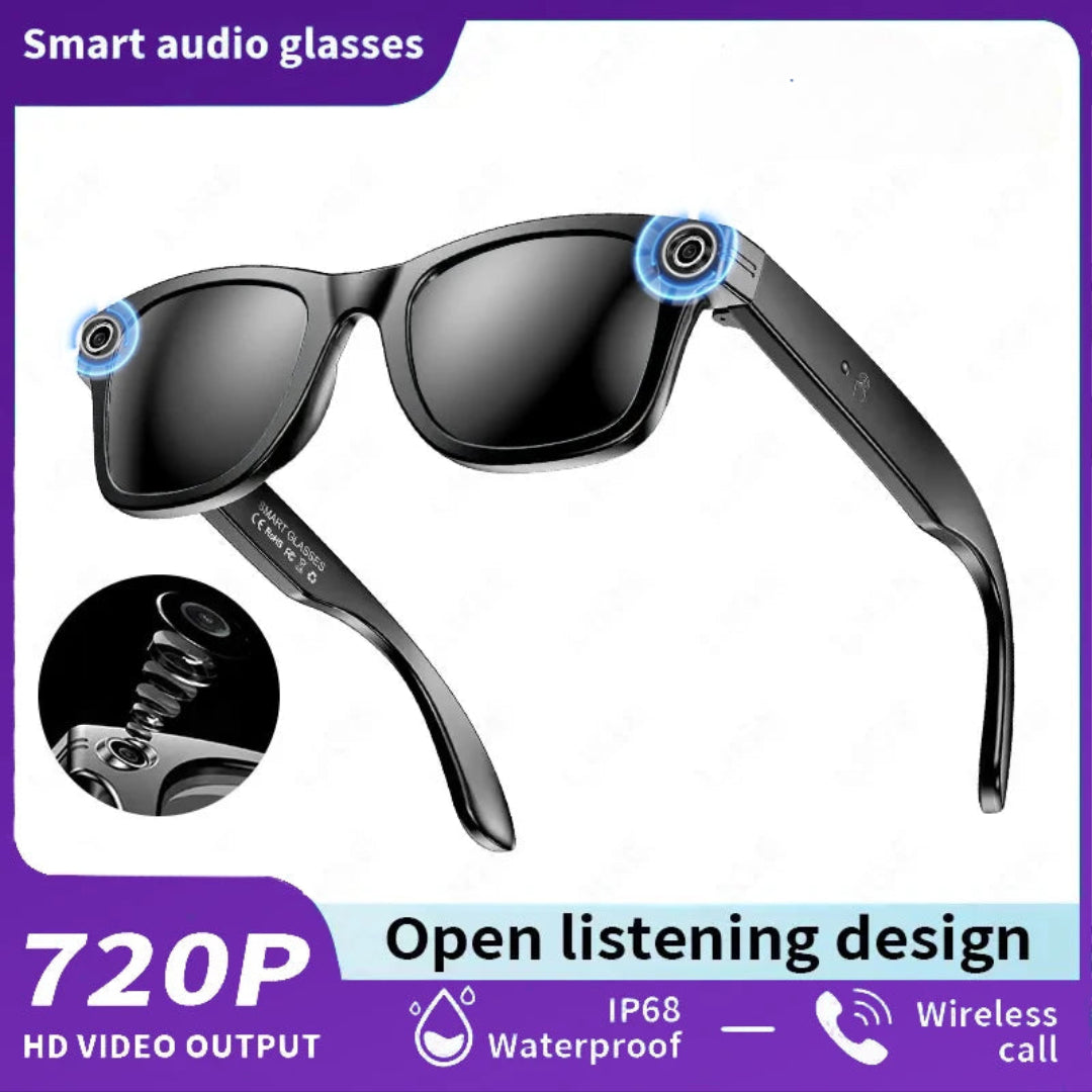 AI Smart Glasses with 8MP Camera – Video Recording, 100+ Language Translation, Bluetooth Call & Music, Sunglasses for Men & Women 2025 - SORAVA