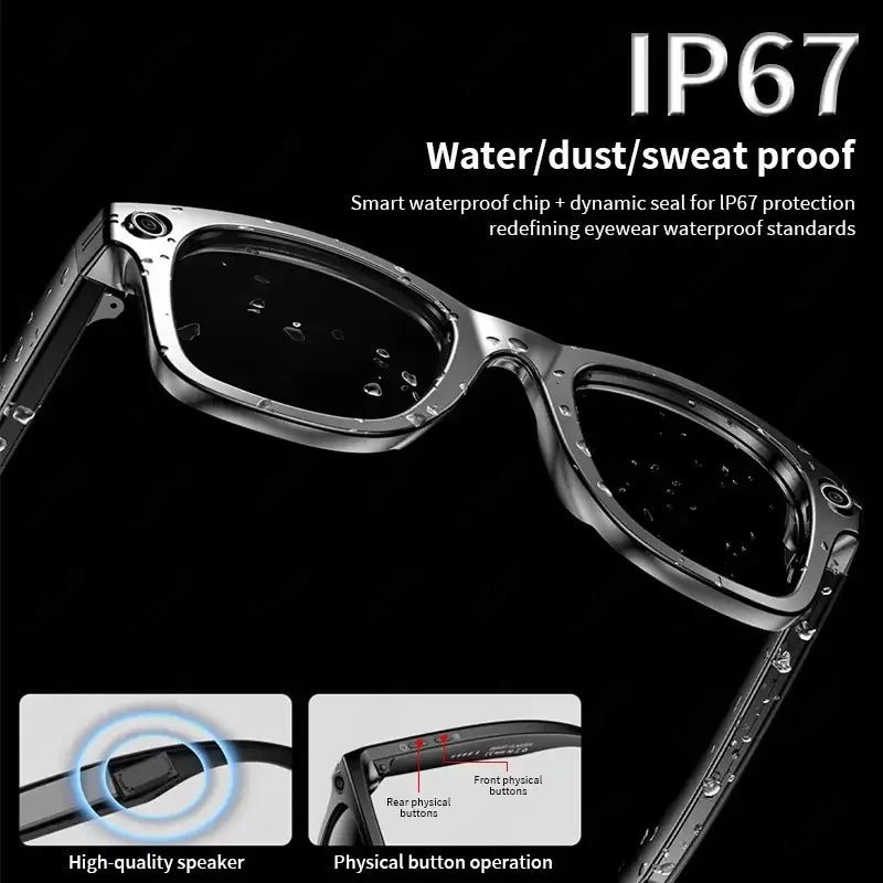 AI Smart Glasses with 8MP Camera – Video Recording, 100+ Language Translation, Bluetooth Call & Music, Sunglasses for Men & Women 2025 - SORAVA