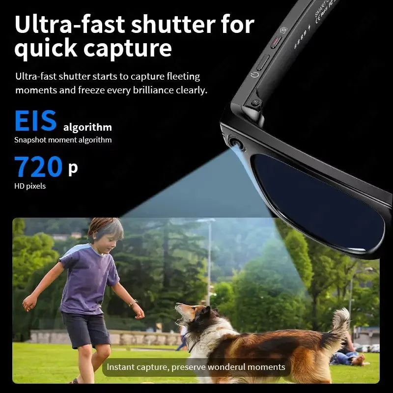 AI Smart Glasses with 8MP Camera – Video Recording, 100+ Language Translation, Bluetooth Call & Music, Sunglasses for Men & Women 2025 - SORAVA