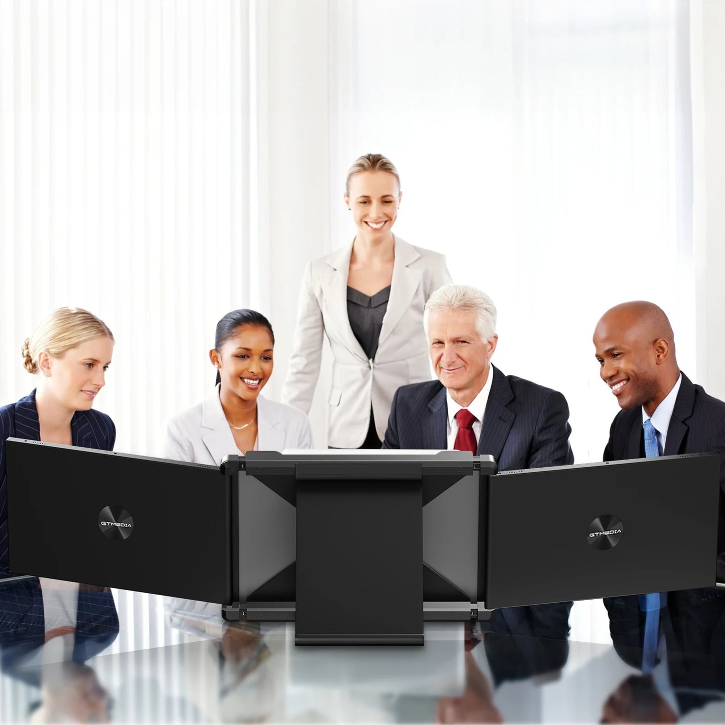 11.6” Portable Extender Monitor – FHD 1080p IPS Display, Triple/Dual Screen Foldable Setup for 13–17.3” Laptops