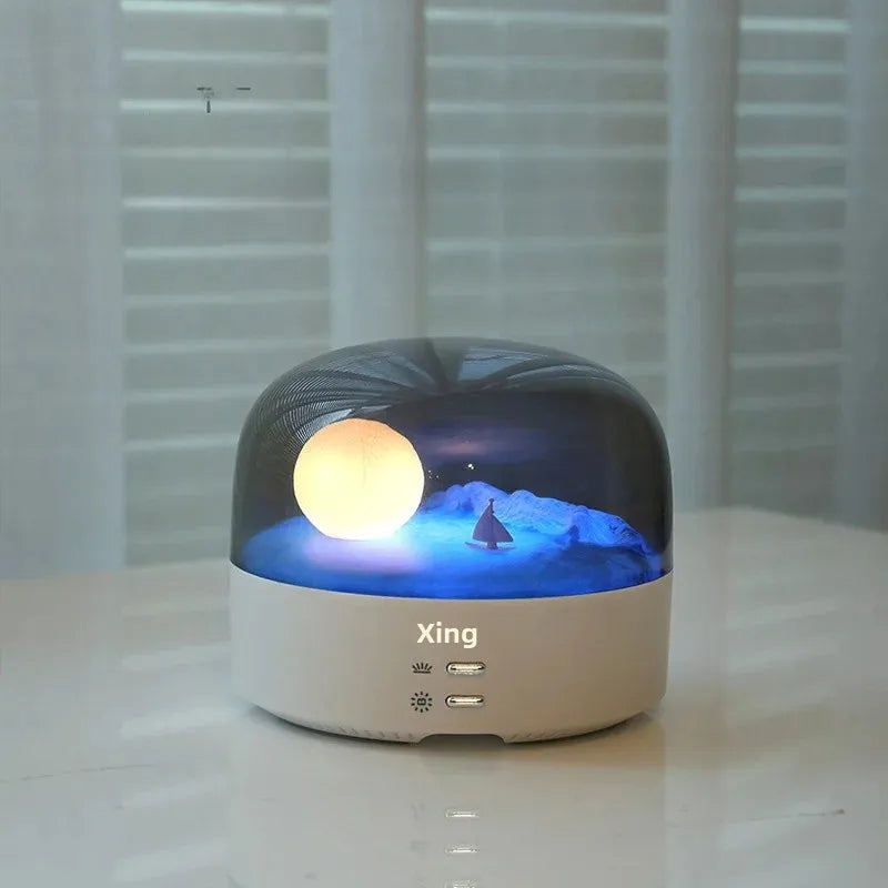 Creative Moon Night Light & Bluetooth Speaker – Eye Protection LED Atmosphere Lamp, Perfect Birthday Gift - SORAVA