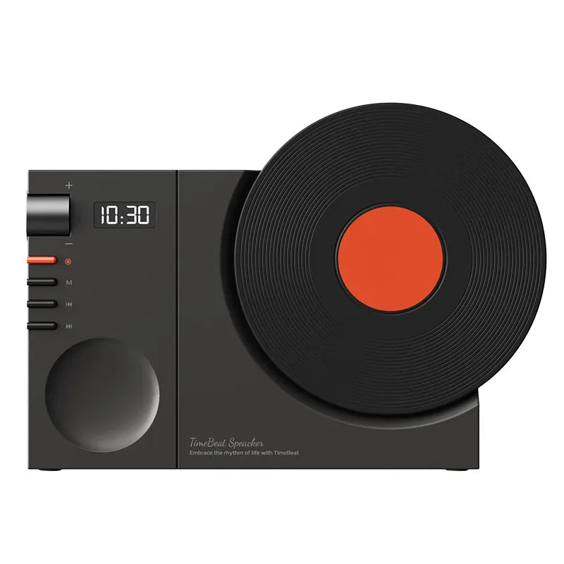 Mini Retro Bluetooth 5.3 Speaker – Wireless HiFi Music Box with AUX, TF Card, Clock Display & Retro Sound - SORAVA