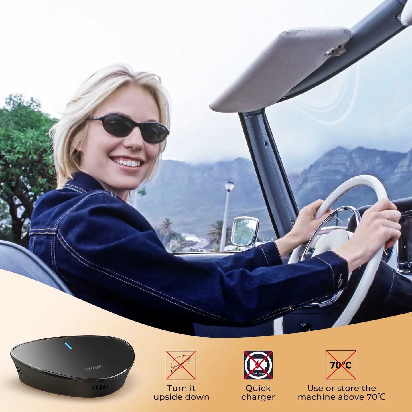 USB Rechargeable Car Aromatherapy Diffuser – Smart Sensor Aroma Machine with Autorun - SORAVA