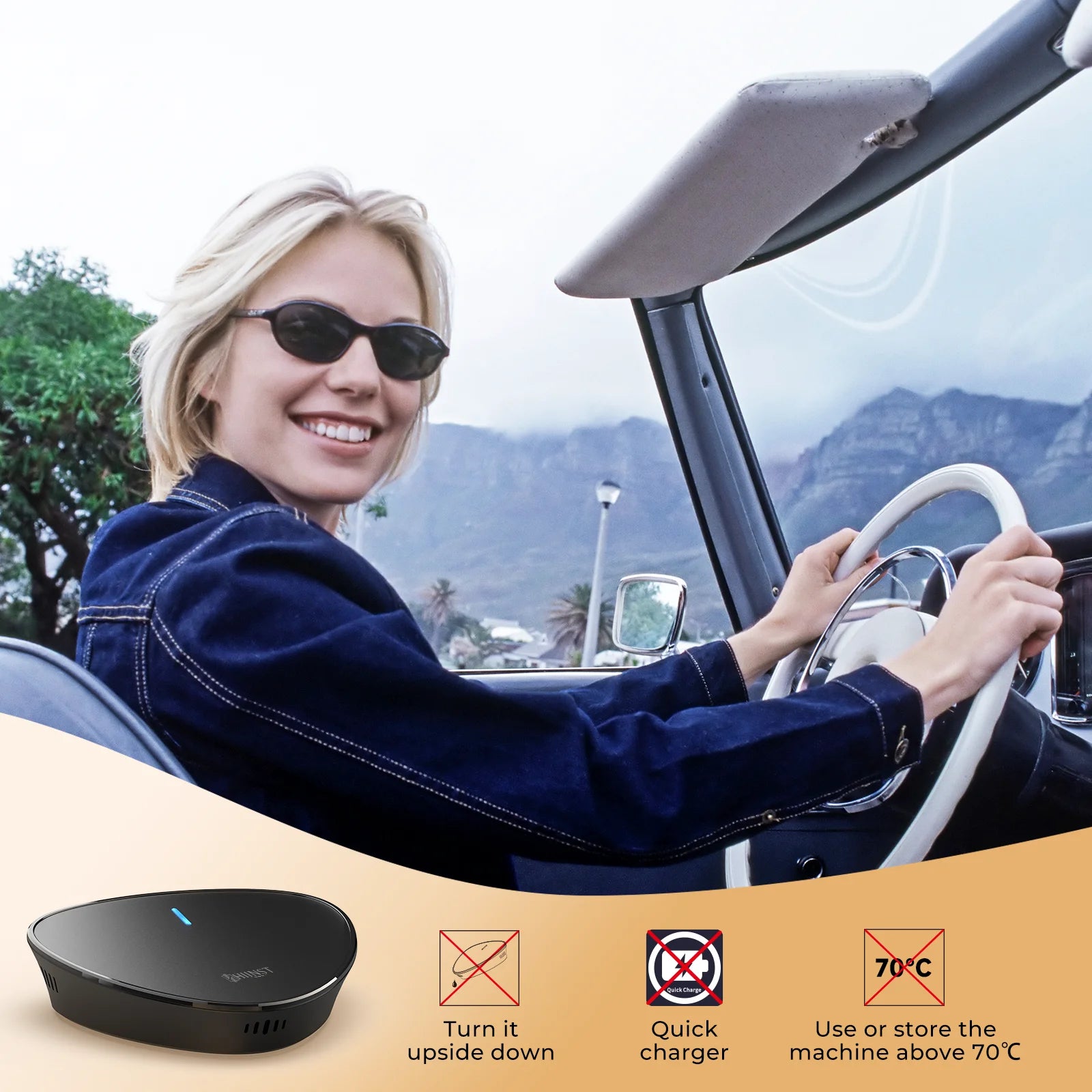 USB Rechargeable Car Aromatherapy Diffuser – Smart Sensor Aroma Machine with Autorun - SORAVA