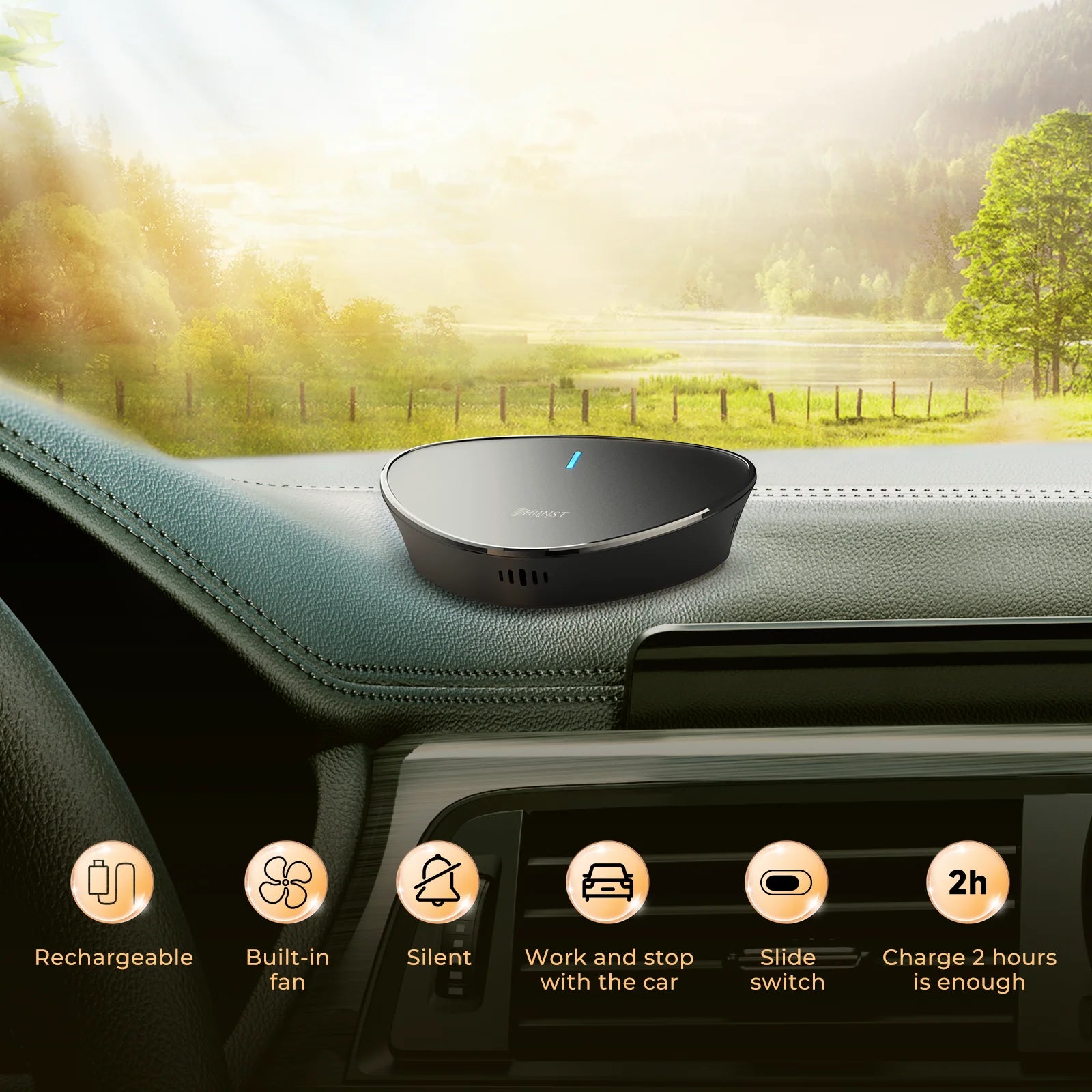 USB Rechargeable Car Aromatherapy Diffuser – Smart Sensor Aroma Machine with Autorun - SORAVA