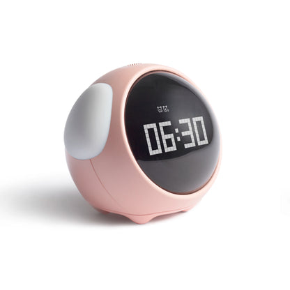 Cute Cartoon Digital Alarm Clock for Kids – Emotion Display Table Clock with Night Light - SORAVA