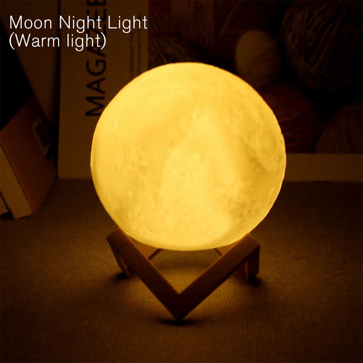 LED Moon Book Light – Galaxy Night Lamp for Kids & Adults, Bedroom Decor & Birthday Gift - SORAVA
