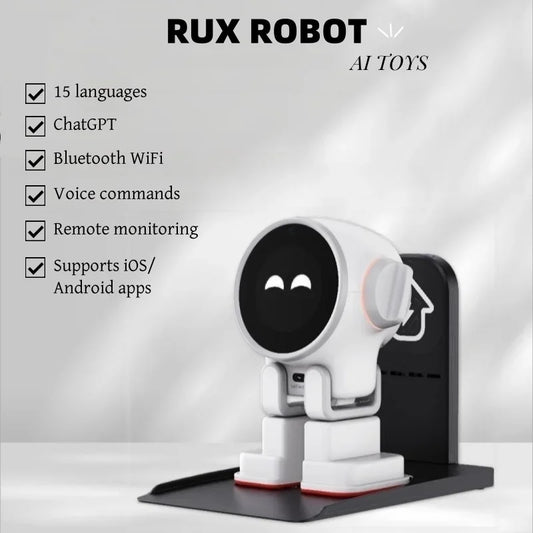Rux Smart Desktop Robot – AI ChatGPT Toy with Touch Screen, Bluetooth & WiFi, Supports Mi Home - SORAVA
