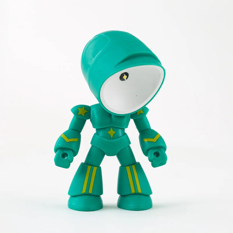 Mini Cartoon LED Table Lamp – Cute Folding Night Light with Adjustable Angle, Eye Protection, Battery Powered - SORAVA