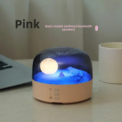 Creative Moon Night Light & Bluetooth Speaker – Eye Protection LED Atmosphere Lamp, Perfect Birthday Gift - SORAVA