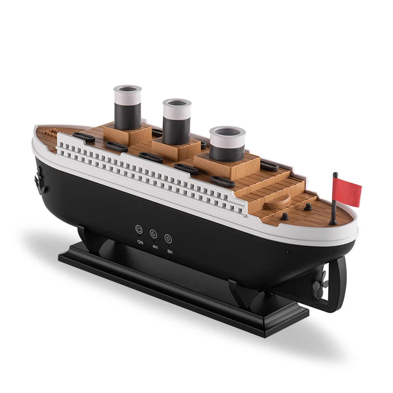 250ml Titanic Ship Air Humidifier – Jellyfish Smoke Ring Essential Oil Diffuser for Home Decoration & Aromatherapy - SORAVA
