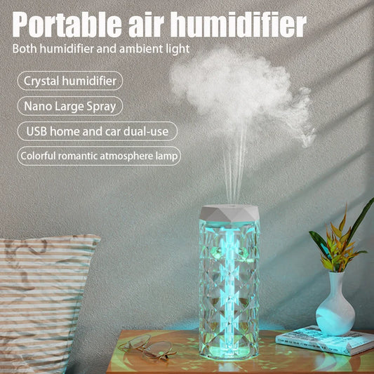 400ML Air Humidifier & USB Aroma Diffuser – Essential Oil Mist Maker with RGB Light for Car, Home & Bedroom - SORAVA