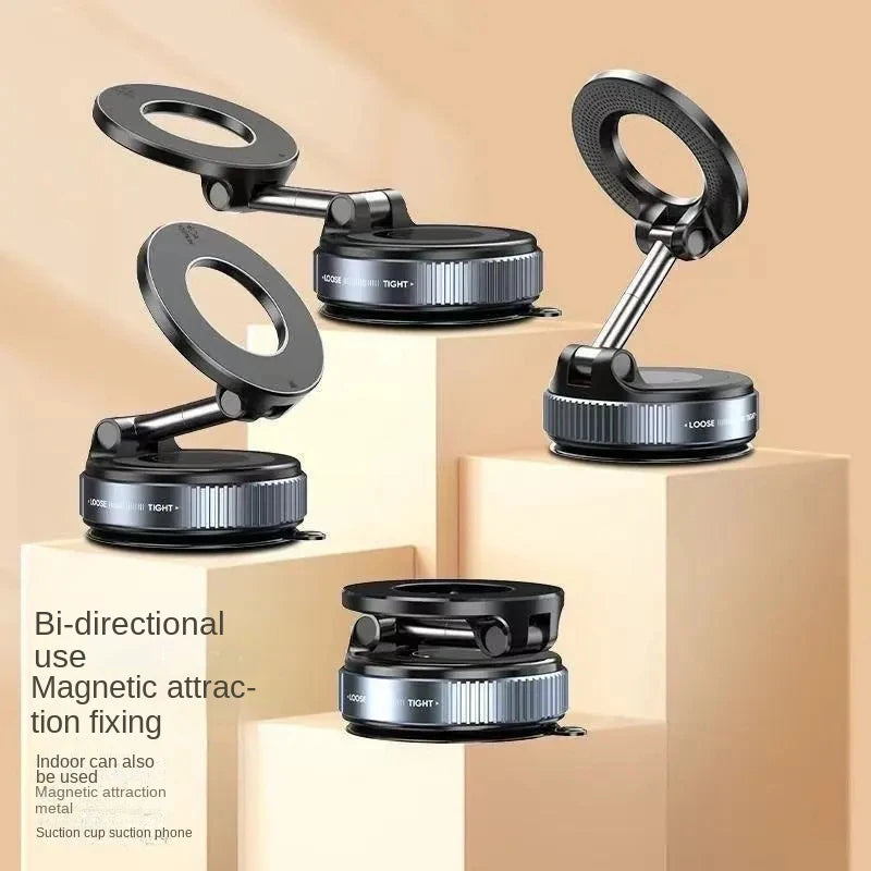 Foldable Magnetic Car Phone Holder – Vacuum Suction Cup Mount for Navigation & Hands-Free Driving 2025 - SORAVA