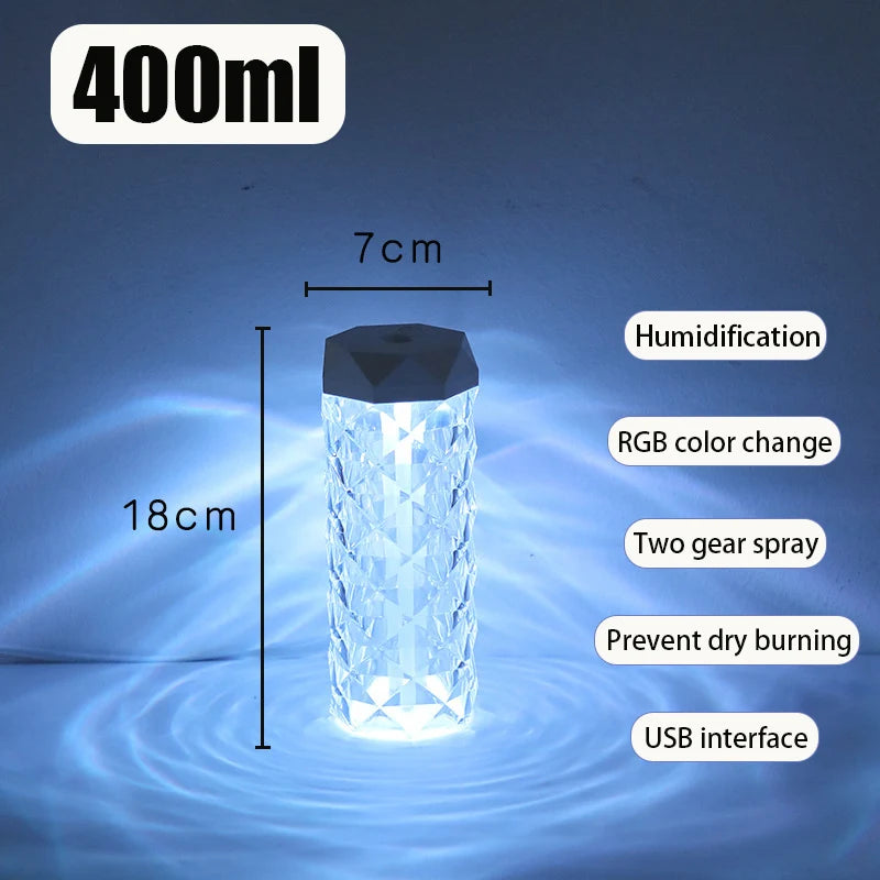 400ML Air Humidifier & USB Aroma Diffuser – Essential Oil Mist Maker with RGB Light for Car, Home & Bedroom - SORAVA