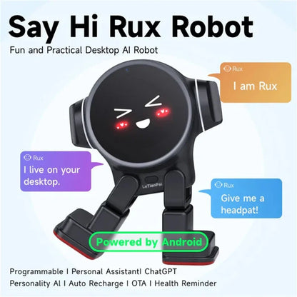 Rux Smart Desktop Robot – AI ChatGPT Toy with Touch Screen, Bluetooth & WiFi, Supports Mi Home - SORAVA
