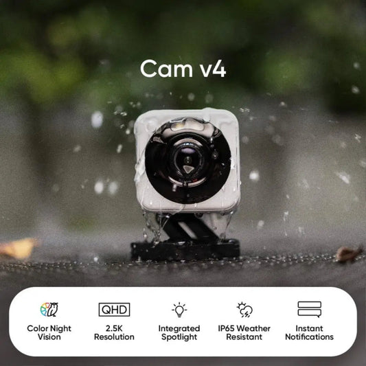 2K HD Wi-Fi Smart Security Camera – Indoor/Outdoor Cam v4 with Motion Detection, Spotlight & Siren for Home, Pet & Baby Monitoring - SORAVA