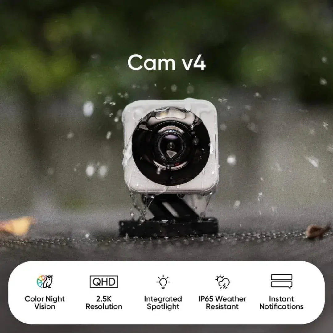 2K HD Wi-Fi Smart Security Camera – Indoor/Outdoor Cam v4 with Motion Detection, Spotlight & Siren for Home, Pet & Baby Monitoring - SORAVA