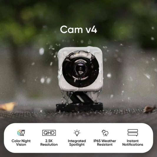 2K HD Wi-Fi Smart Security Camera – Indoor/Outdoor Cam v4 with Motion Detection, Spotlight & Siren for Home, Pet & Baby Monitoring - SORAVA