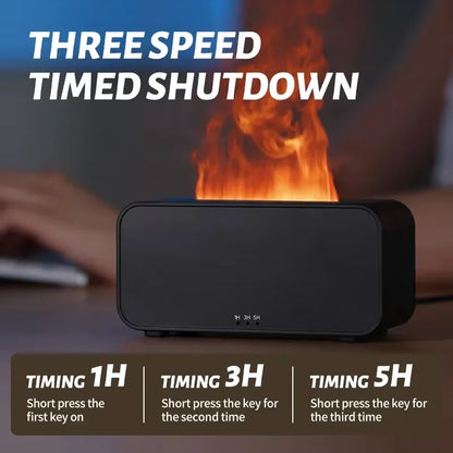 Mini Flame Humidifier – Ultrasonic Aroma Diffuser with Colorful Atmosphere Light, Timer & Auto Shut-Off for Home/Office - SORAVA