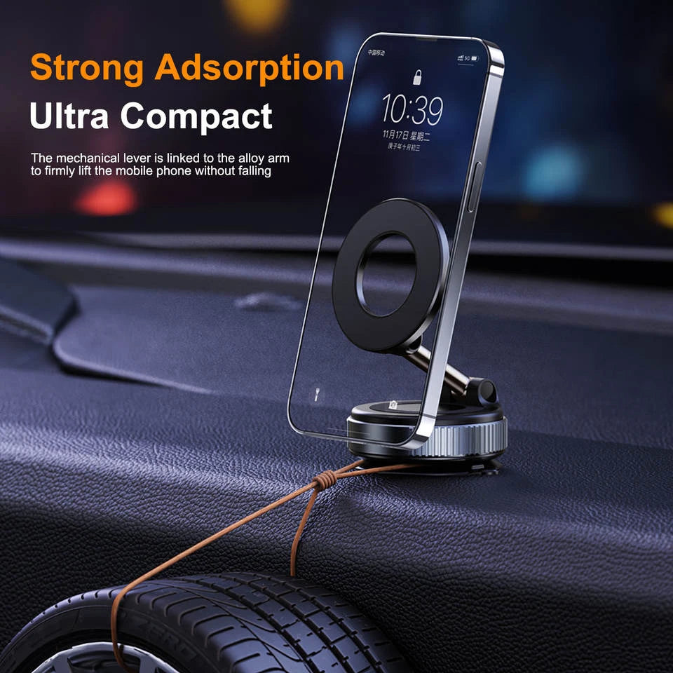 Foldable Magnetic Car Phone Holder – Vacuum Suction Cup Mount for Navigation & Hands-Free Driving 2025 - SORAVA