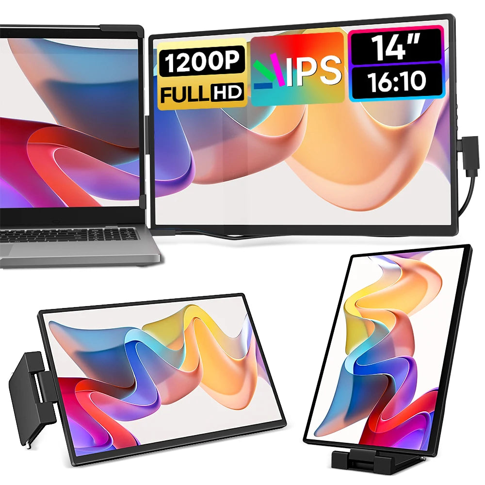 14-Inch Portable HDR Monitor – 1200P External Display for Laptops, PS5, Xbox & Switch