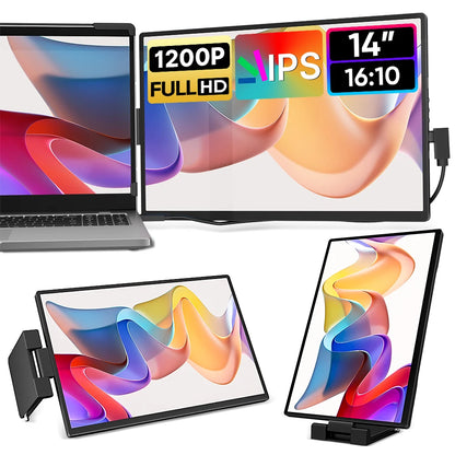 14-Inch Portable HDR Monitor – 1200P External Display for Laptops, PS5, Xbox & Switch