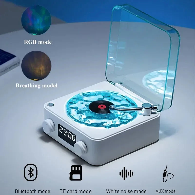 Mini Retro Bluetooth Speaker – Portable Sleep Aid with RGB Lights, TF Card Support & Subwoofer, Perfect Gift - SORAVA