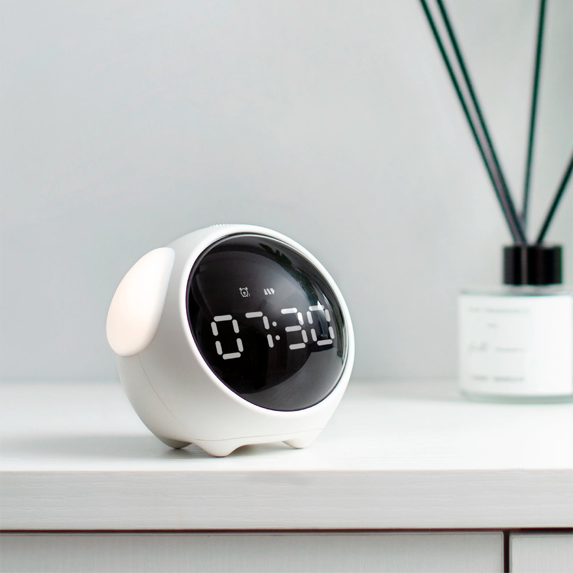 Cute Cartoon Digital Alarm Clock for Kids – Emotion Display Table Clock with Night Light - SORAVA