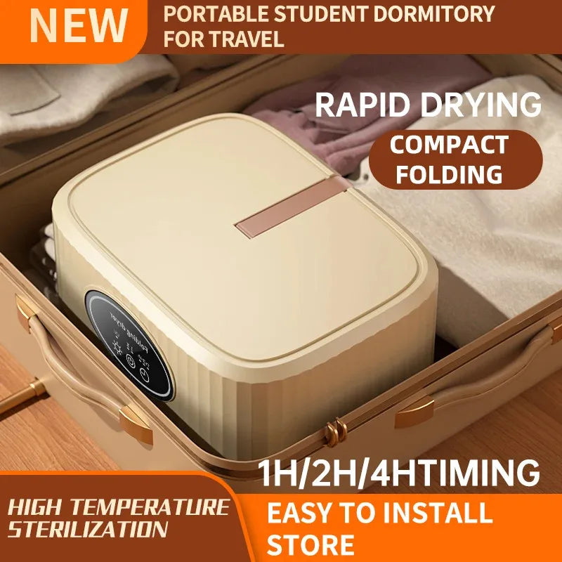Foldable Electric Clothes Dryer – Portable 600W Travel Warm Air Laundry Dryer with Smart Drying & UV Sterilization, 110V/220V - SORAVA