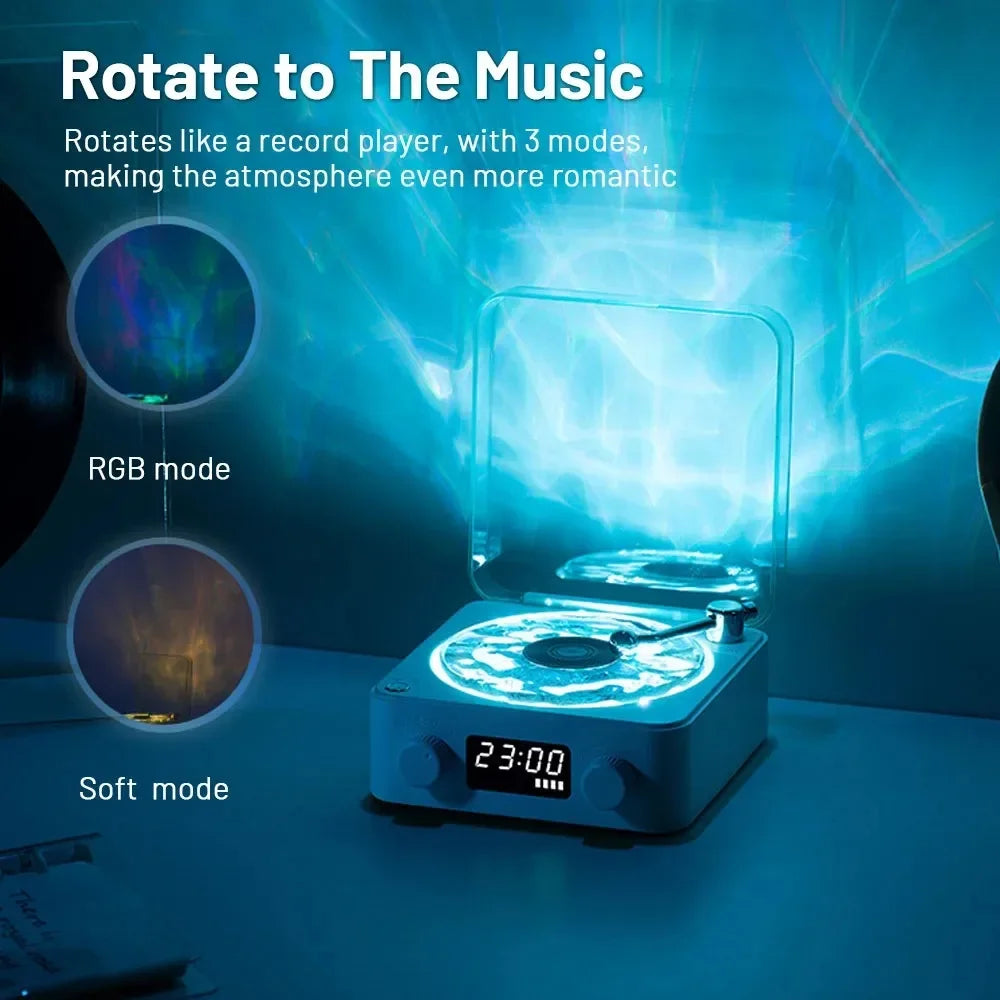 Mini Retro Bluetooth Speaker – Portable Sleep Aid with RGB Lights, TF Card Support & Subwoofer, Perfect Gift - SORAVA