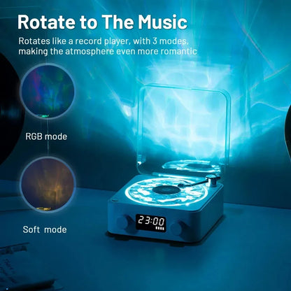 Mini Retro Bluetooth Speaker – Portable Sleep Aid with RGB Lights, TF Card Support & Subwoofer, Perfect Gift - SORAVA