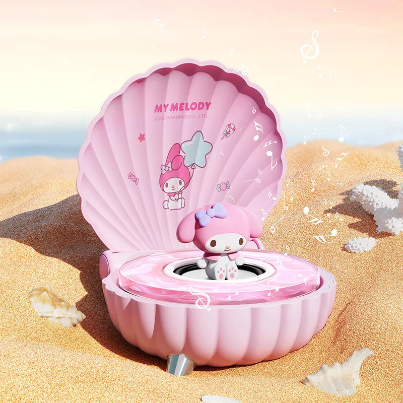 Sanrio Kuromi Mini Bluetooth Speaker – K39 Kawaii Wireless Portable Night Light, My Melody Shell Series, Perfect Anime Girl Gift - SORAVA