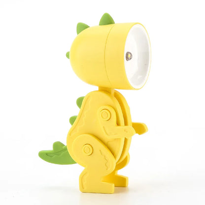 Mini Cartoon LED Table Lamp – Cute Folding Night Light with Adjustable Angle, Eye Protection, Battery Powered - SORAVA
