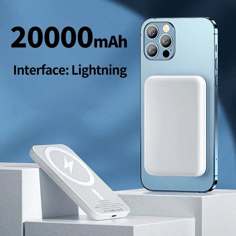 20000mAh Magnetic PowerBank Wireless PD 22.5W Fast Charger For Magsafe Portable Auxiliary Battery For Iphone 17 16 15 14 Xiaomi