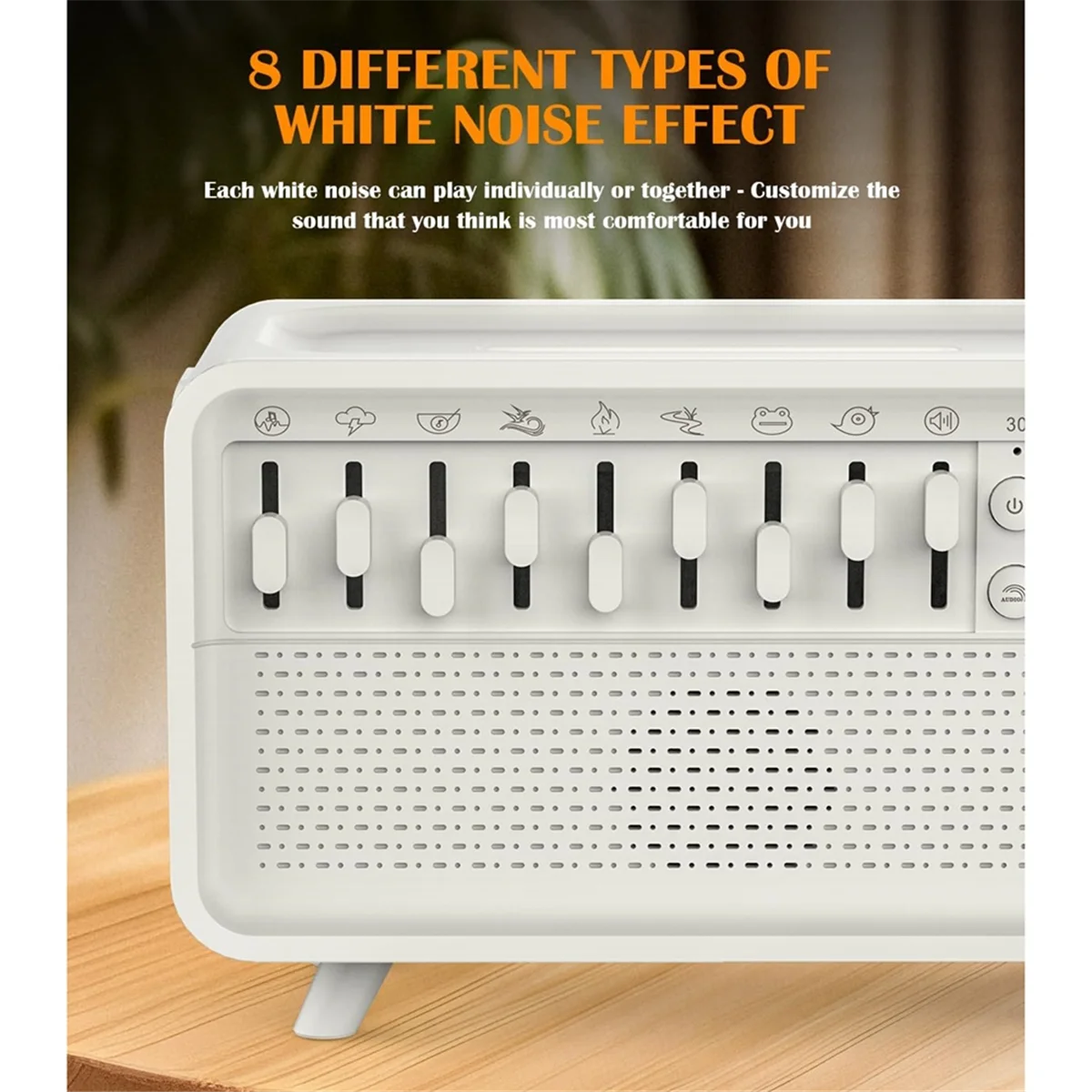 White Noise Machine & Aroma Diffuser – Humidifier with 8 Adjustable Sounds, Night Light & Bluetooth Speaker for Home Relaxation - SORAVA