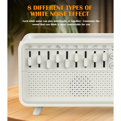 White Noise Machine & Aroma Diffuser – Humidifier with 8 Adjustable Sounds, Night Light & Bluetooth Speaker for Home Relaxation - SORAVA