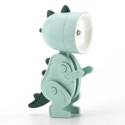 Mini Cartoon LED Table Lamp – Cute Folding Night Light with Adjustable Angle, Eye Protection, Battery Powered - SORAVA
