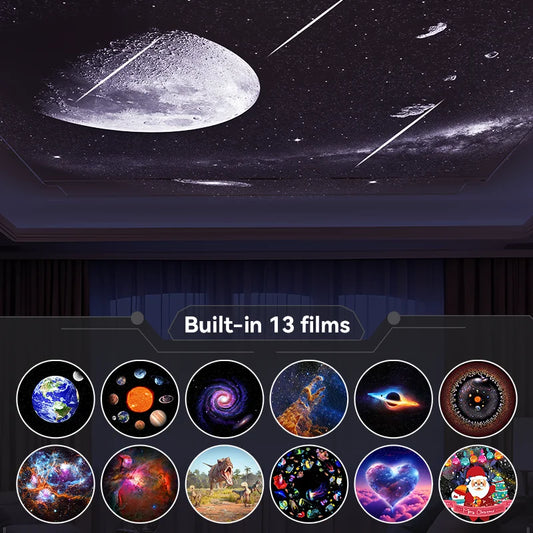 12-in-1 Galaxy Star Projector with Meteor Effect – Ultra-Clear Planetarium Night Light Lamp for Kids - SORAVA