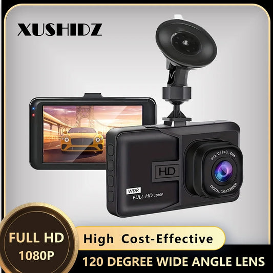1080P HD Dash Camera – Night Vision, Loop Recording, 24H Parking Monitor, G-Sensor Car DVR Video Recorder