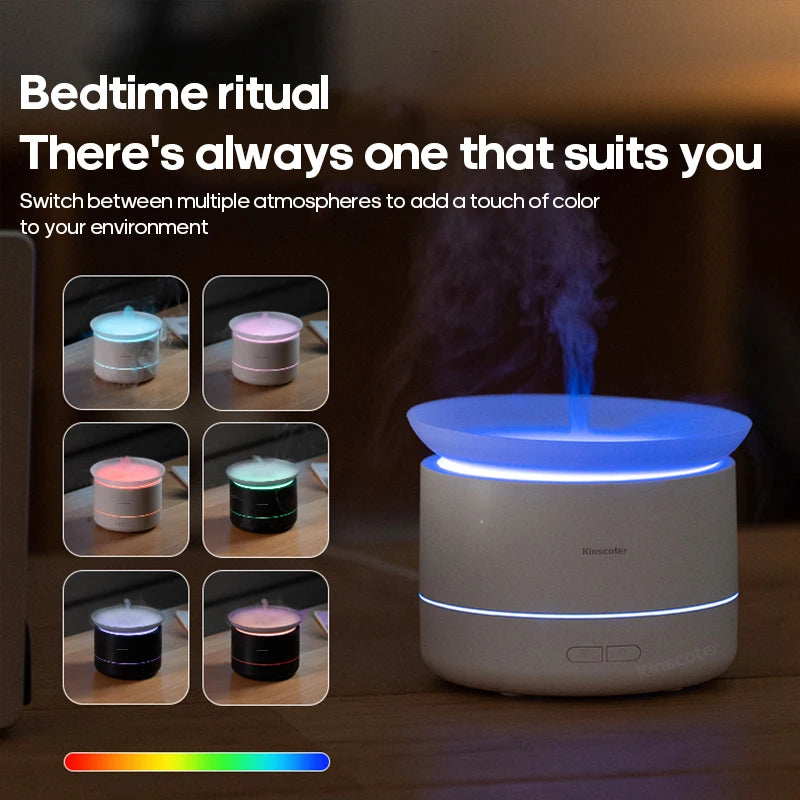 Ultra Quiet Aromatherapy Diffuser – Mist Spray Humidifier with Colorful LED Lights, Essential Oil Air Freshener for Home, Room & Office - SORAVA