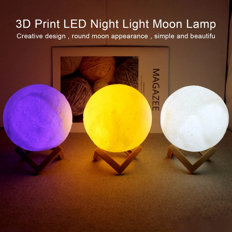LED Moon Book Light – Galaxy Night Lamp for Kids & Adults, Bedroom Decor & Birthday Gift - SORAVA