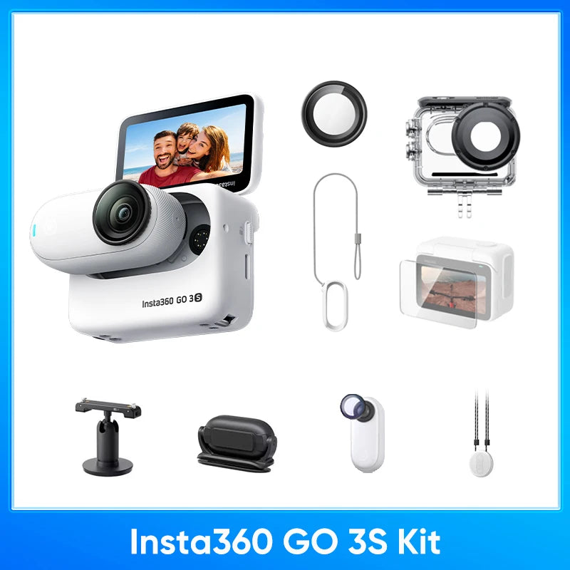 Insta360 GO 3S 4K Tiny Camera – Portable Hands-Free POV Camera with Stabilization, Mount Anywhere for Action & Travel - SORAVA