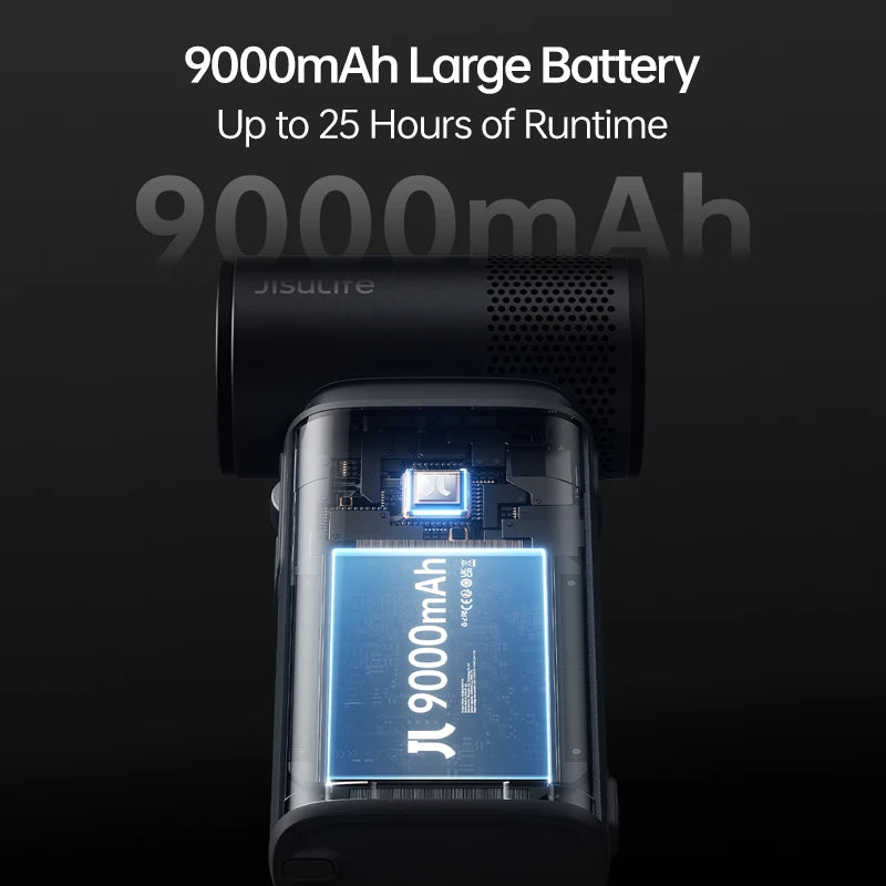 Portable Turbo Handheld Fan – Ultra 2 Power Jet, 100 Speed Settings, 9000mAh Rechargeable Battery & LED Display for Outdoor Travel & Camping - SORAVA