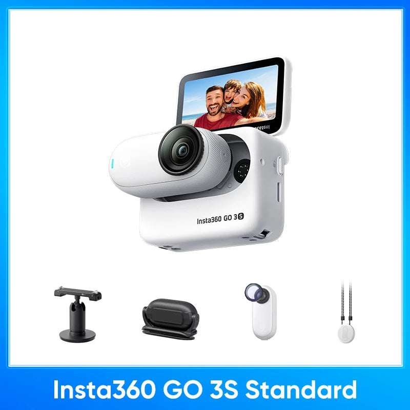 Insta360 GO 3S 4K Tiny Camera – Portable Hands-Free POV Camera with Stabilization, Mount Anywhere for Action & Travel - SORAVA